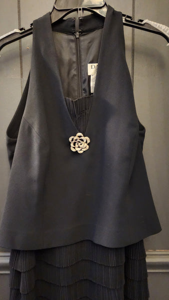 Daymor Couture 2 Piece Black Jacket and Evening Gown