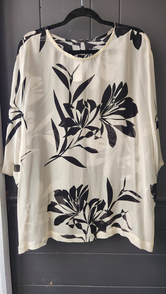 Alembika two sided  short Floral Kaftan Top