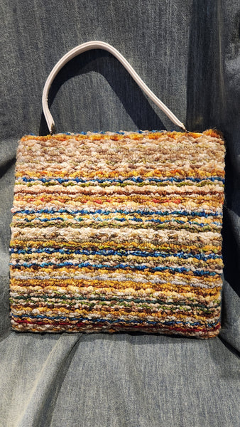 Vintage Carpet Bag with horizontal stripes