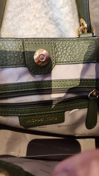 Michael Kors Olive Green Leather Purse