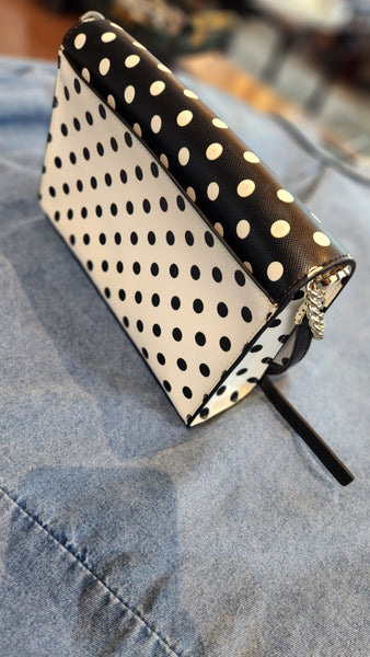 Kate Spade Black and White Polka Dot Cross Body Purse