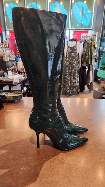 Jimmy Choo Green Patent Leather boots