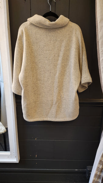 J Crew Wool Herringbone Poncho