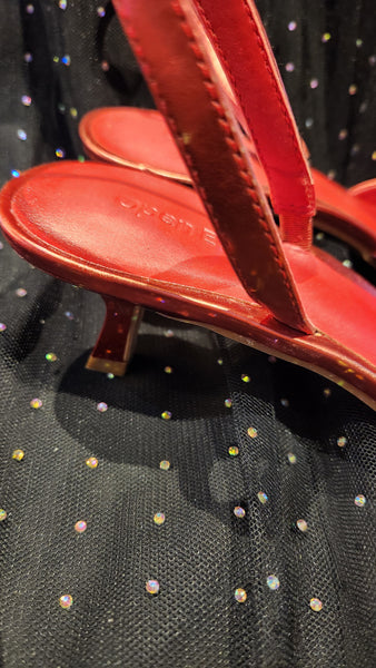 OPEN EDIT Cammie Slingback Pump In Red Salsa Metallic