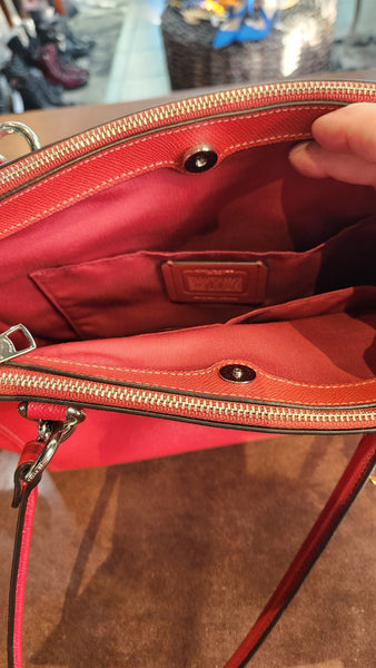 Coach Mini Red Burgandy Brook Carryall Satchel