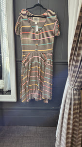Effie's Heart Short Sleeve Striped Dress