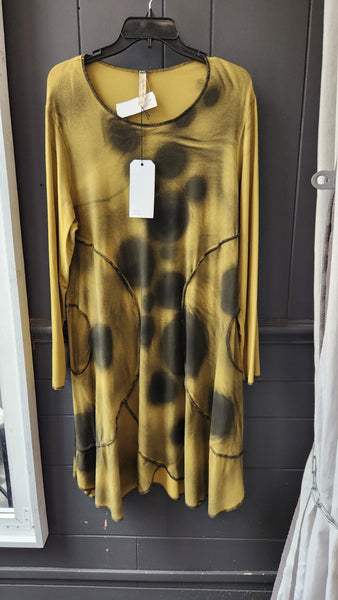 Cynthia Ashby Long Sleeve Green Dress