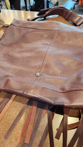 ASH Brown Fringe Leather Purse