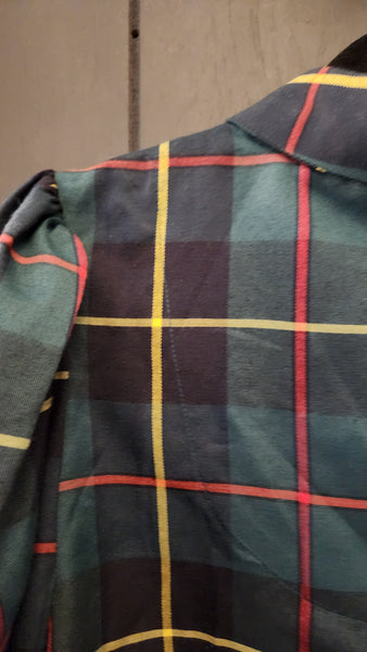 Gretchen Scott Long Sleeve Green Plaid Top