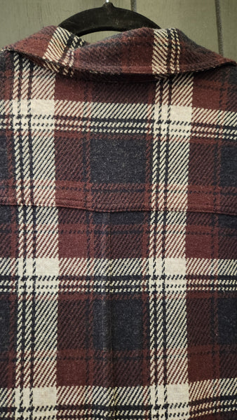 Faherty Long Sleeve Plaid Maxi Dress