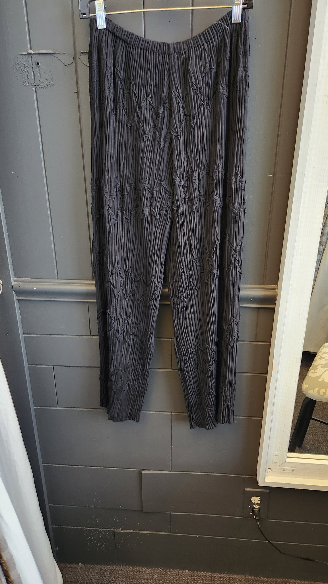 Babette Black Crinkle Pants