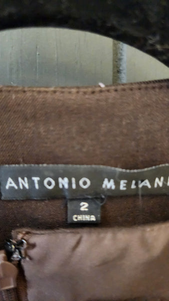 Antonio Melani V necked Collar Brown Blazer