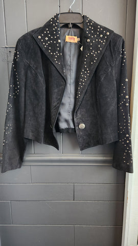 Frontier Collection Black Suede and Studded Jacket