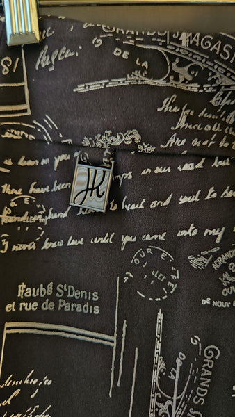 Joseph Ribkoff Black Pants with White Writing