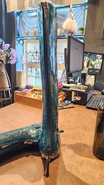 Jimmy Choo Green Patent Leather boots