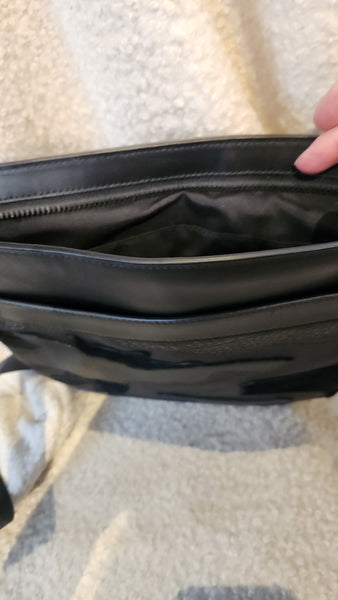 Coach Charles Crossbody Leather and Canvas Purse