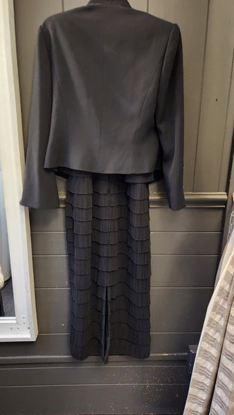 Daymor Couture 2 Piece Black Jacket and Evening Gown