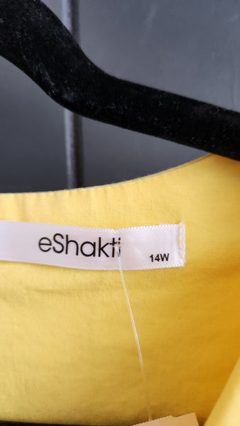 eShakti Cap Sleeve Faux Wrap Dress