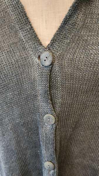 Grizas Linen and Cotton Hoodie Cardigan