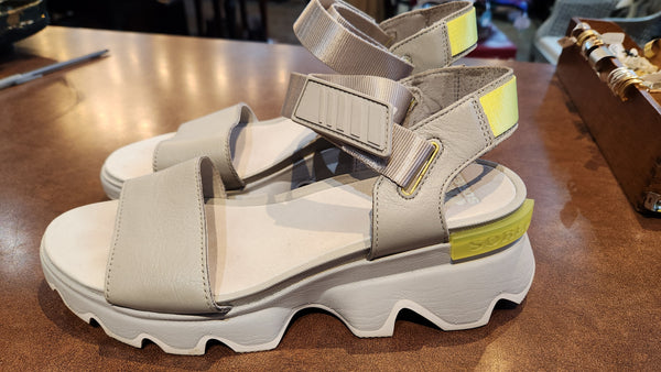 Sorel Light Gray Lug Sole Sandals