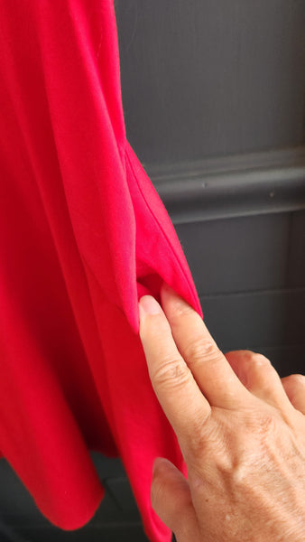 Pukavt Red Cap Sleeve Dress