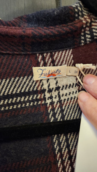 Faherty Long Sleeve Plaid Maxi Dress