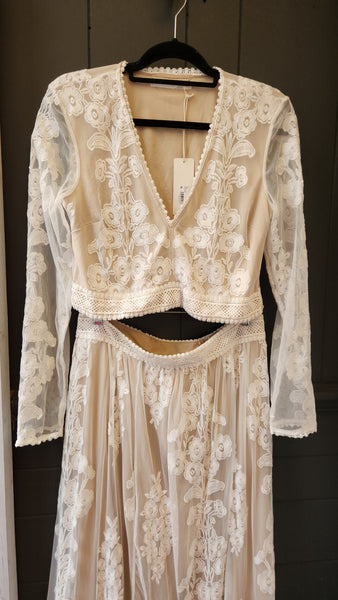 Altar'd State Cream Lace Crop Top