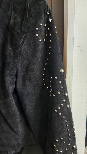 Frontier Collection Black Suede and Studded Jacket