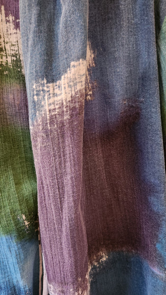 Sucesos Handpainted Gauze Kimono