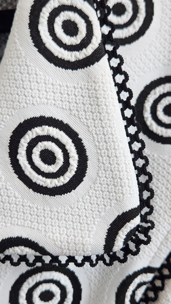 Joesph Ribkoff Black and White Bullseye Blazer