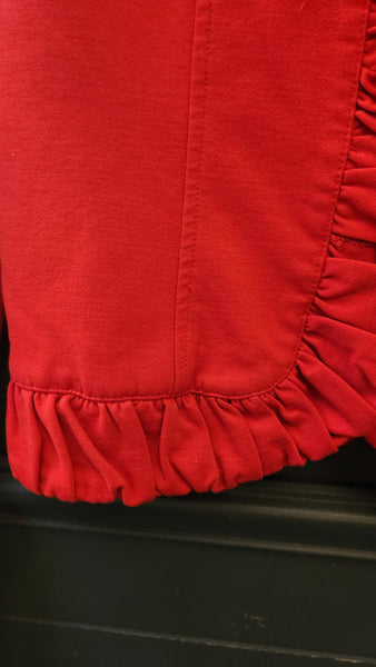 INC Red Ruffle Trim Blazer