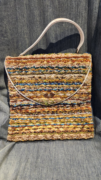 Vintage Carpet Bag with horizontal stripes