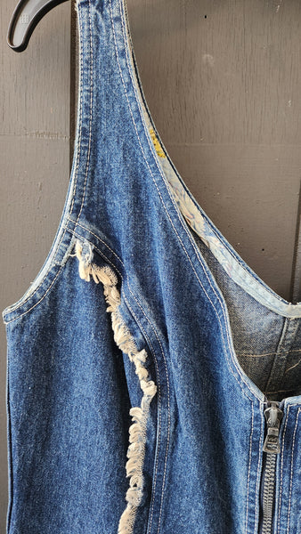 Fiorucci Sleeveless Denim Zip Front Dress