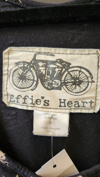 Effie's Heart Sleeveless Black Dress with Bee Motif