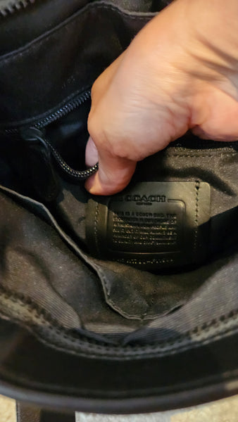 Coach Charles Crossbody Leather and Canvas Purse