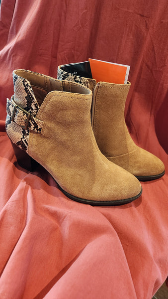 Vionic Naomi Snake Ankle Boots