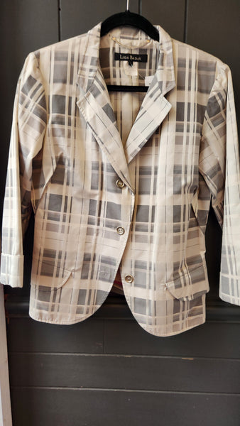 Lida Baday Plaid Blazer