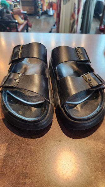 Papillio / Birkenstock Platform - black leather Sandal