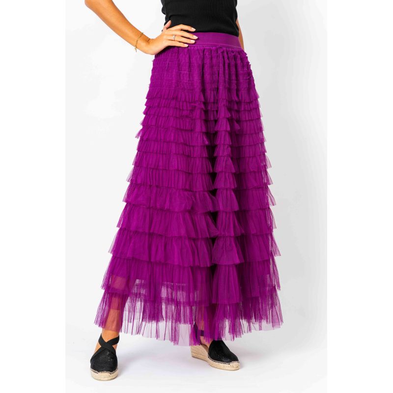 Tiered Ruffle Tulle Skirt