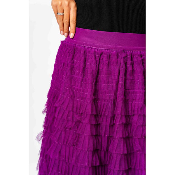 Tiered Ruffle Tulle Skirt