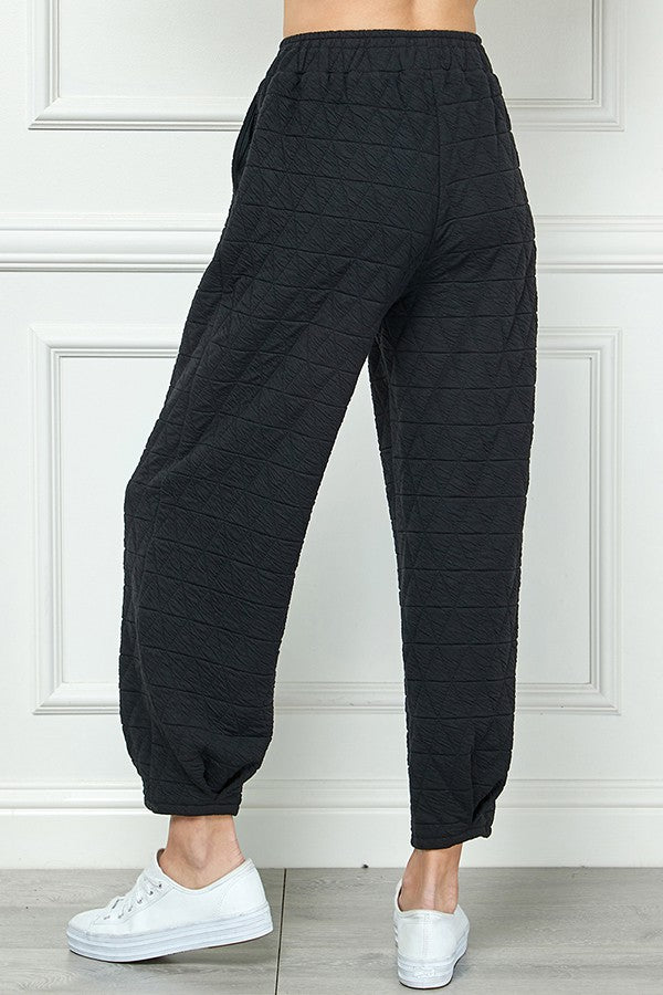 Quilted Jogger Pants
