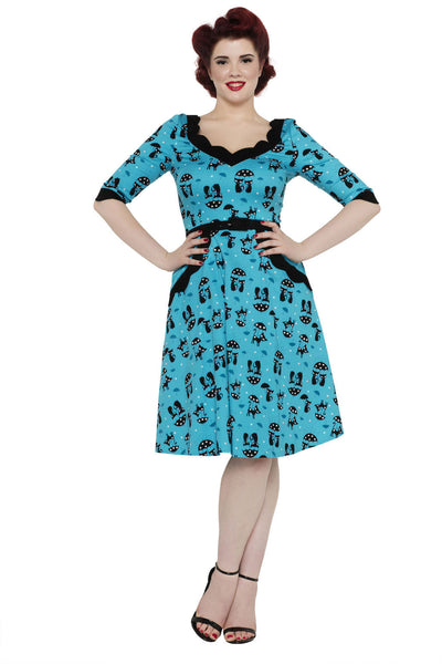 Voodoo Vixen Dress Raining Cats