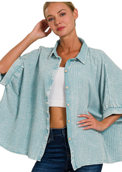 Gauze Oversize Top