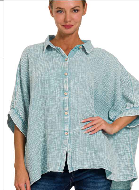 Gauze Oversize Top