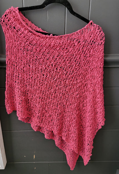 Popcorn Knit Poncho