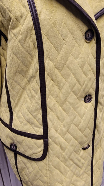 Tasha Polizzi Quilted Faux Suede Jacket