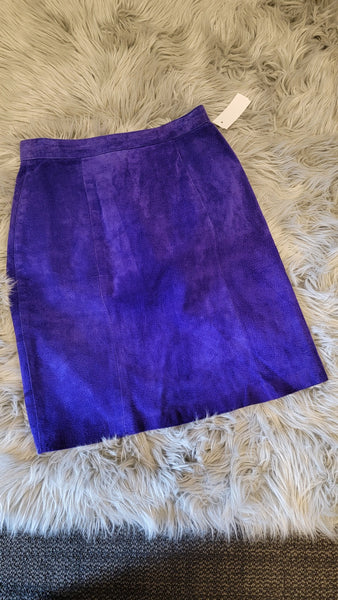 The Limited Purple Suede Mini Skirt