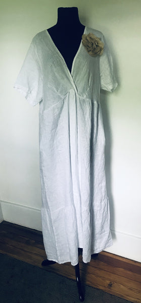 Short Sleeve Linen Dress