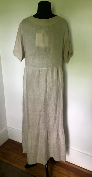 Short Sleeve Linen Dress