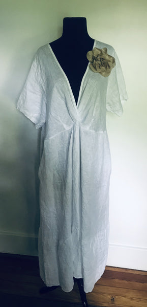 Short Sleeve Linen Dress